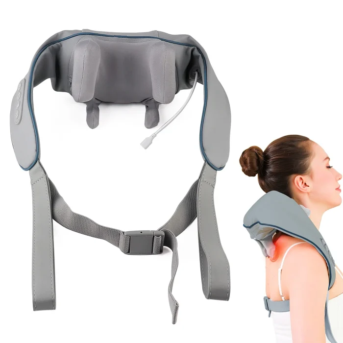 20W Wireless Trapezius Massager Neck And Shoulder Kneading Massager Neck And Back Massager Shawl Neck Cervical masajeador - Image 25