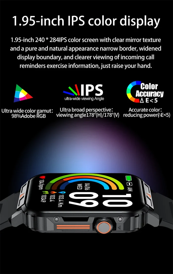 2024 New Smart Watch Men 1.95 Inches Bluetooth Call IP68 Waterproof Sport Mode Health monitoring Smartwatches For Huawei Xiaomi - Image 16
