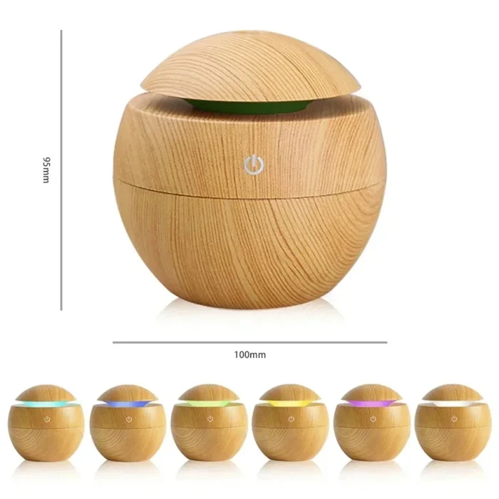 USB Ultrasonic Cool Mist Sprayer Essential Oil Fragrance Mini Home Wood Grain Air Humidifier Electric Air Aroma Diffuser Purifie - Image 18