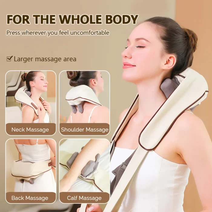 20W Wireless Trapezius Massager Neck And Shoulder Kneading Massager Neck And Back Massager Shawl Neck Cervical masajeador - Image 11
