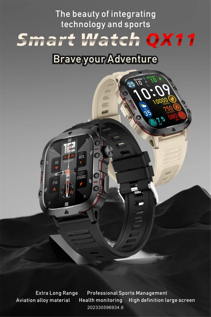 2024 New For Xiaomi Military Smart Watch Men IP68 5ATM Outdoor Sports Fitness Tracker Health Monitor 1.96" BT Call Smartwatch - Image 21