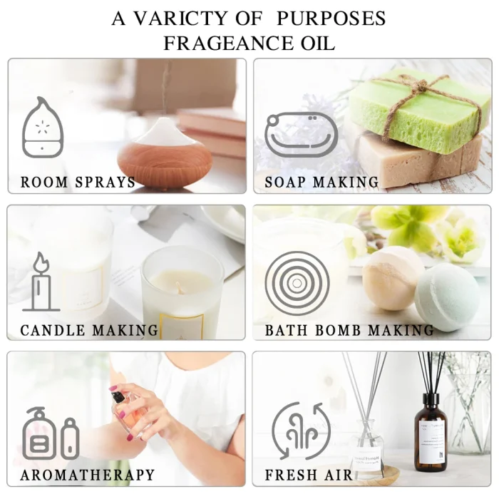 100ml Essential Oils For Humidifier Aromatic Diffuser Lavender Eucalyptus Rose Ginger Lemongrass Fragrance Oil Making Candles - Image 5