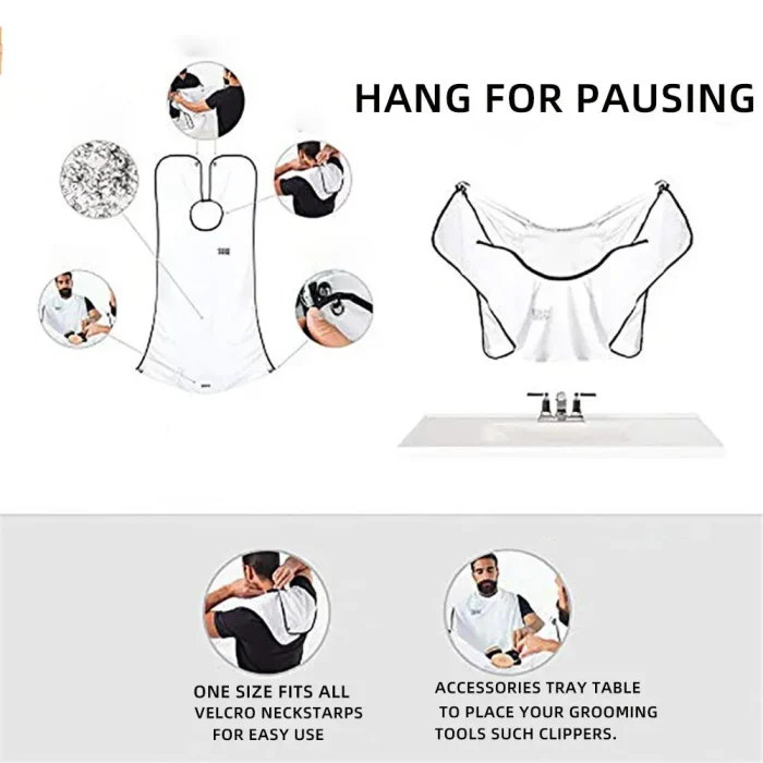 Male Shaving Apron Beard Catcher Cape Care Bib Face Shaved Hair Adult Bibs Shaver Cleaning Hairdresser for Man Clean Apron Gift - Image 11