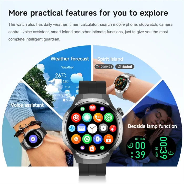 New For Huawei Watch GT5 Pro Smart Watch HD AMOLED Screen NFC GPS Tracker Bluetooth Call Health Waterproof Smartwatch Men Women - Image 35