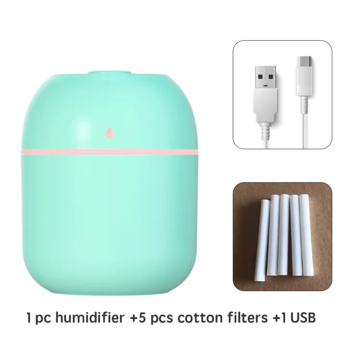 Portable USB Ultrasonic Air Mini Humidifier Essential Oil Diffuser Car Purifier Aroma Anion Mist Maker with LED Lamp Lighting - Image 13