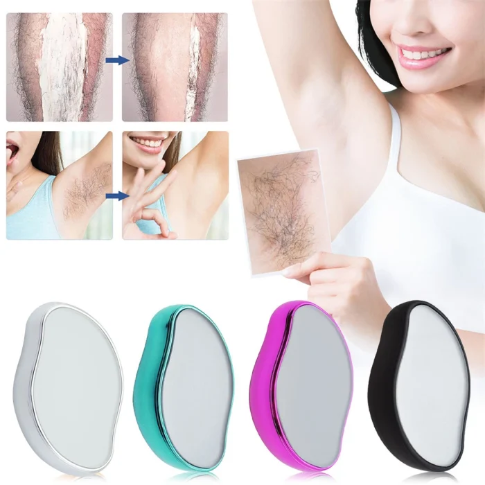 Crystal Physical Hair Removal Eraser Glass Hair Remover Painless Epilator Easy Cleaning Reusable Body Care Depilation Tool - Image 2