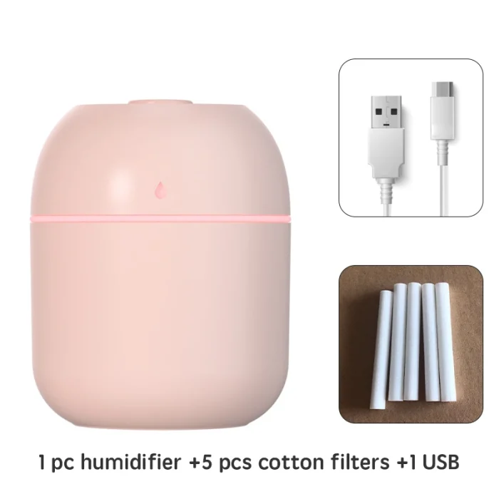 Portable USB Ultrasonic Air Mini Humidifier Essential Oil Diffuser Car Purifier Aroma Anion Mist Maker with LED Lamp Lighting - Image 14