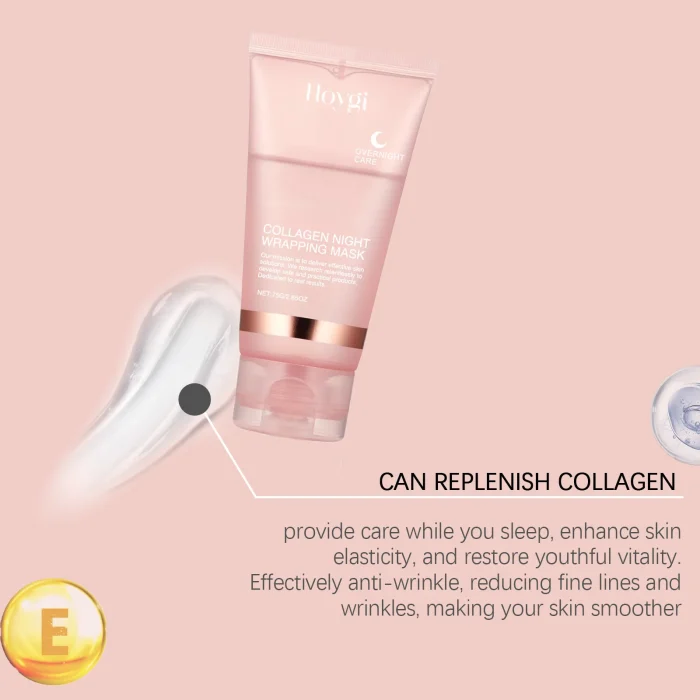 Collagen Overnight Wrapping Mask Fade Fine Lines Firming Deep Hydrating Replenishment Shrink Pores Brightening Korean Skin Care - Image 28