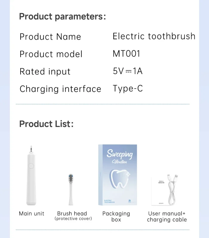 DOCO Electric Toothbrush sonic vibration brush 3-gear Mode USB Charging IPX7 Waterproof Personal care appliances - Image 31