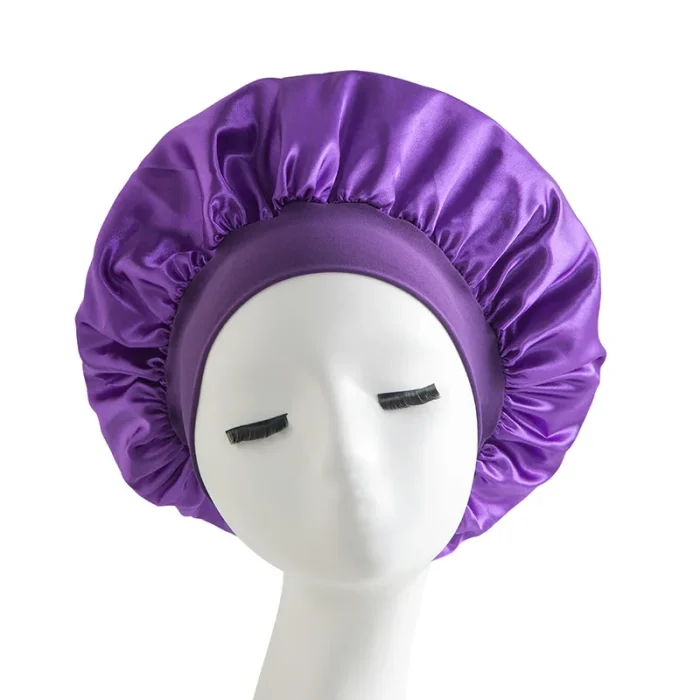 Shower Cap Hairdressing Hair Care Hat High Elasticity Monthly Shower Cap Female Nursing Satin Sleeping Cap - Image 4