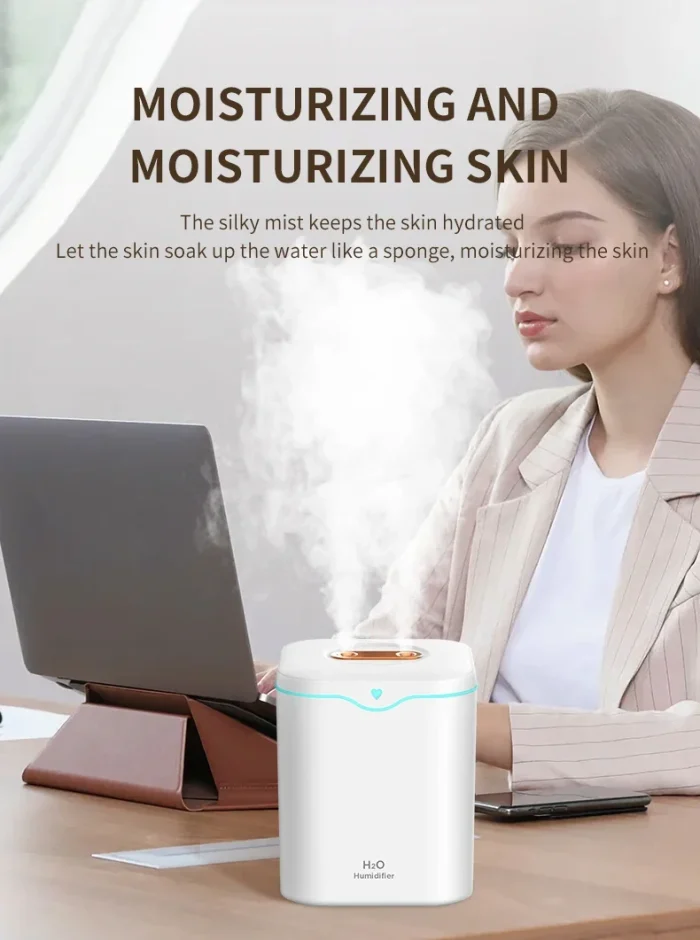 Xiaomi 2000ML USB Air Humidifier Double Spray Port Essential Oil Aromatherapy Humificador Cool Mist Maker Fogger Purify for Home - Image 15
