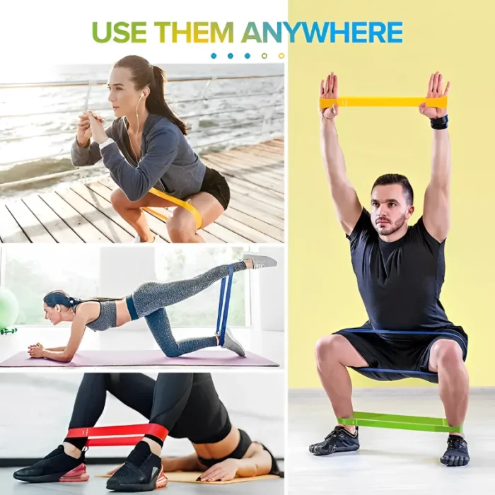 7Pcs Tpe Resistance Bands Fitness Set Rubber Loop Strength Training Workout Expander Yoga Gym Equipment Elastic Portable Pilates - Image 4