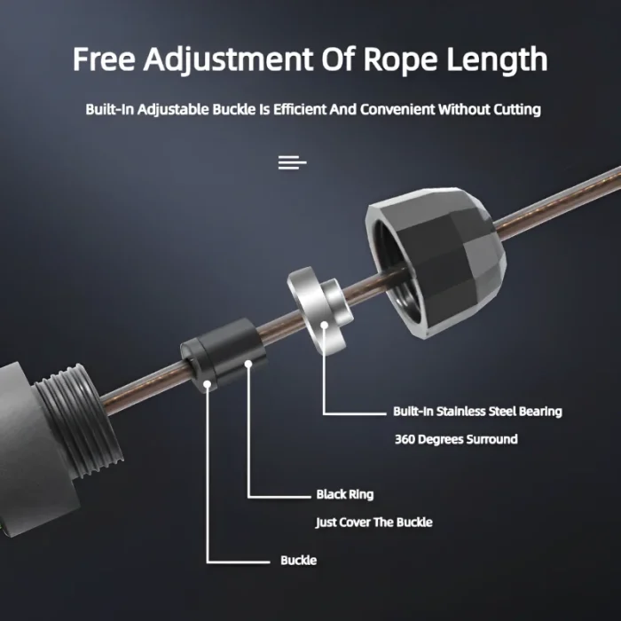 The New Jump Rope Steel Wire Skipping Exercise Adjustable Jumping Fitness Workout Training Home Sport Equipment Tangle-Free - Image 3
