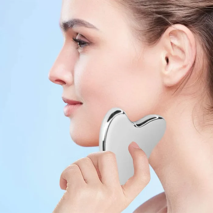 1Pcs Stainless Steel Gua Sha Scraper Massager For Face Neck Body Guasha Massage Tool Facial Skin Care Guasha Board Face Massager - Image 11