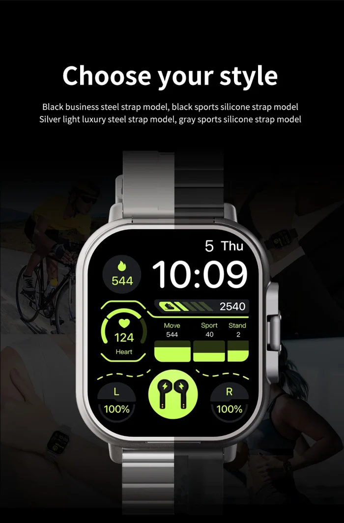 GPS Smart Watch TWS 2-in-1 Headset Bluetooth Call Heart Rate Blood Pressure Health Monitoring Headphones Play Music Smartwatch - Image 17