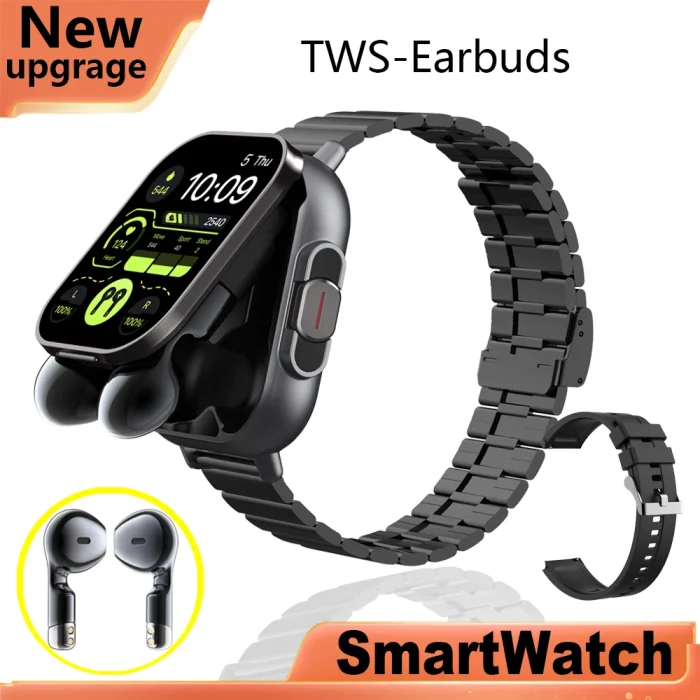 GPS Smart Watch TWS 2-in-1 Headset Bluetooth Call Heart Rate Blood Pressure Health Monitoring Headphones Play Music Smartwatch - Image 9