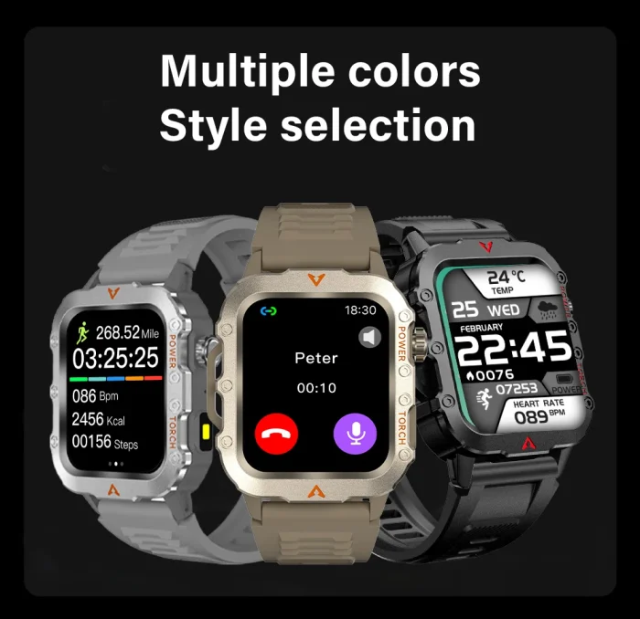 LAXASFIT 2024 New LED Men's Smartwatch Bluetooth Talking Smartwatch Multi Sport Mode Health Monitoring Smart Watch - Image 19