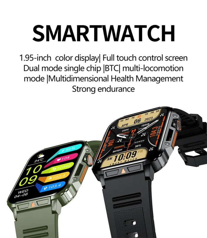 2024 New Smart Watch Men 1.95 Inches Bluetooth Call IP68 Waterproof Sport Mode Health monitoring Smartwatches For Huawei Xiaomi - Image 14