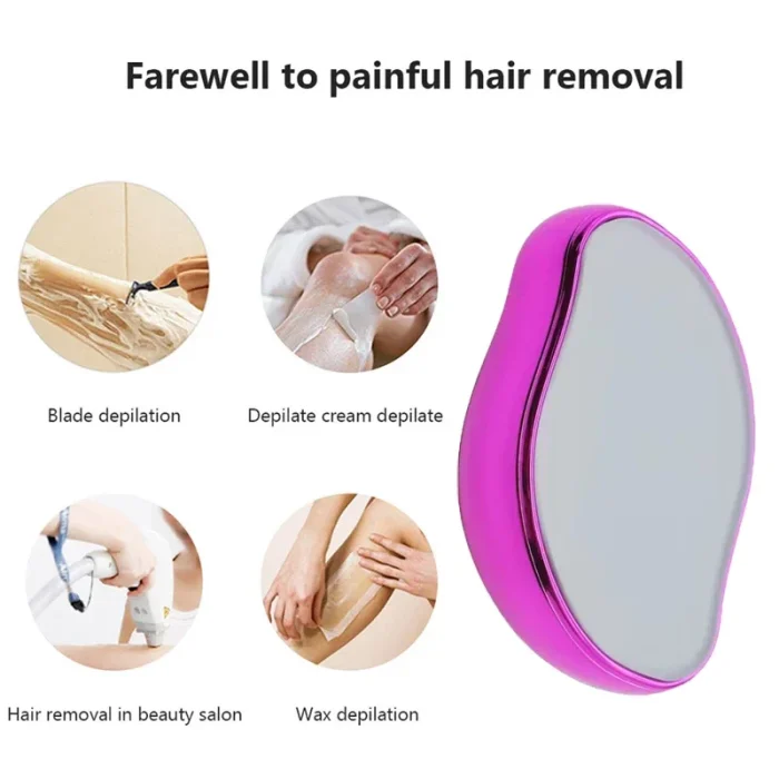 Hot Crystal Physical Hair Removal Eraser Glass Hair Remover Painless Epilator Easy Cleaning Reusable Body Care Depilation Tool - Image 3