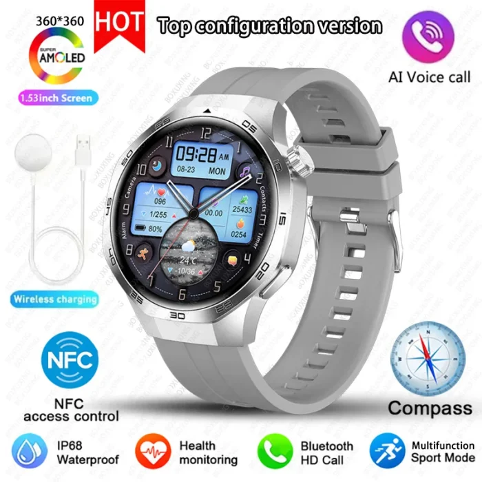 New For Huawei Watch GT5 Pro Smart Watch HD AMOLED Screen NFC GPS Tracker Bluetooth Call Health Waterproof Smartwatch Men Women - Image 7