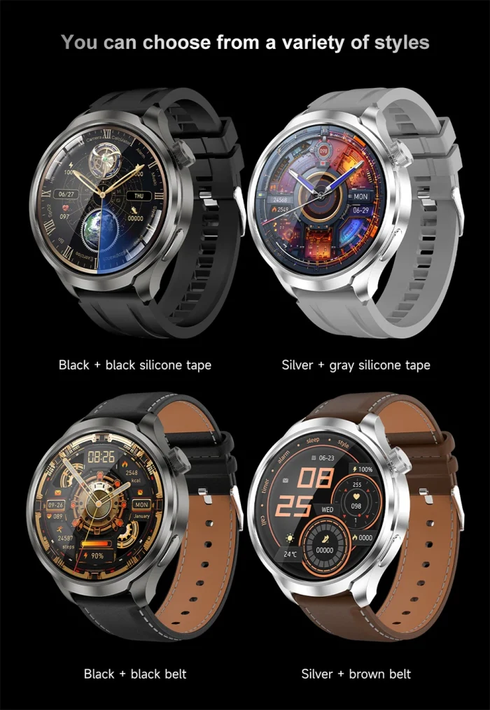 New 1.85"AMOLED HD Smart Watch Men GPS Outdoor Sports Compass Waterproof Watches NFC Health Monitor Bluetooth Call Smartwatch - Image 31