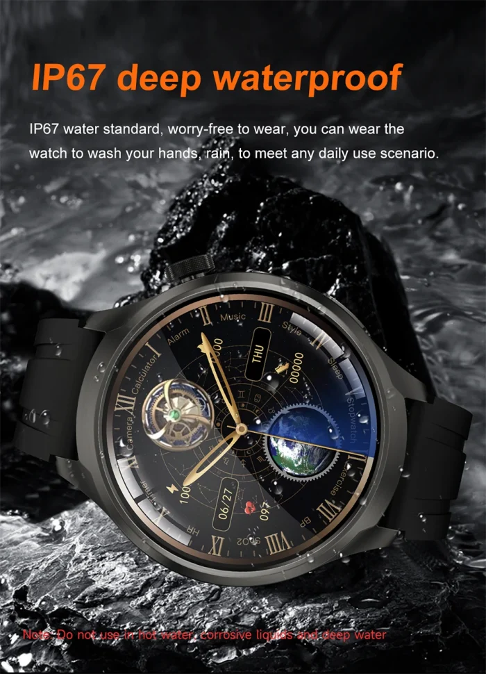 New 1.85"AMOLED HD Smart Watch Men GPS Outdoor Sports Compass Waterproof Watches NFC Health Monitor Bluetooth Call Smartwatch - Image 17