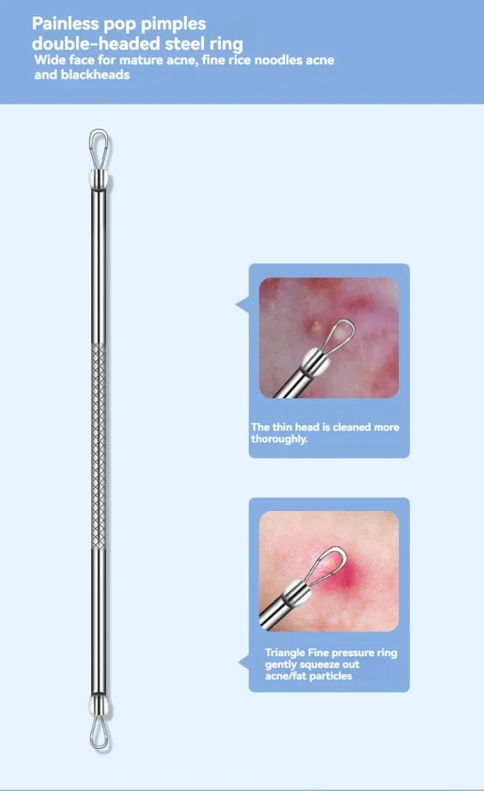 11Pcs Ingrown Hair Tweezers Acne Blackhead Removal Needles Black Dots Cleaner Pore Cleaner Deep Cleansing Face Skin Care Tools - Image 18