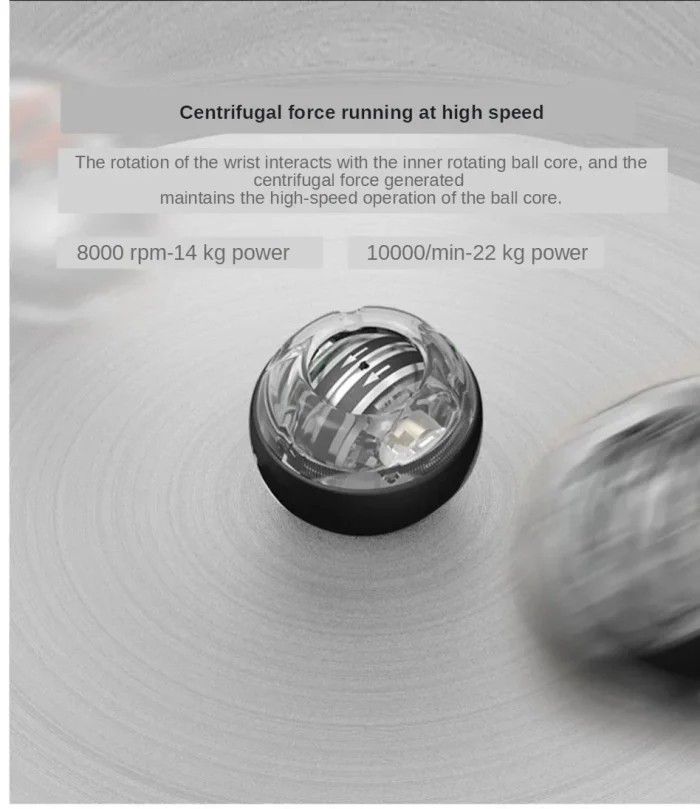 1pc Gyroscopic Power Ball Autostart Range Gyro Power Wrist Ball Arm Hand Muscle Force Training Fitness Equipment - Image 13