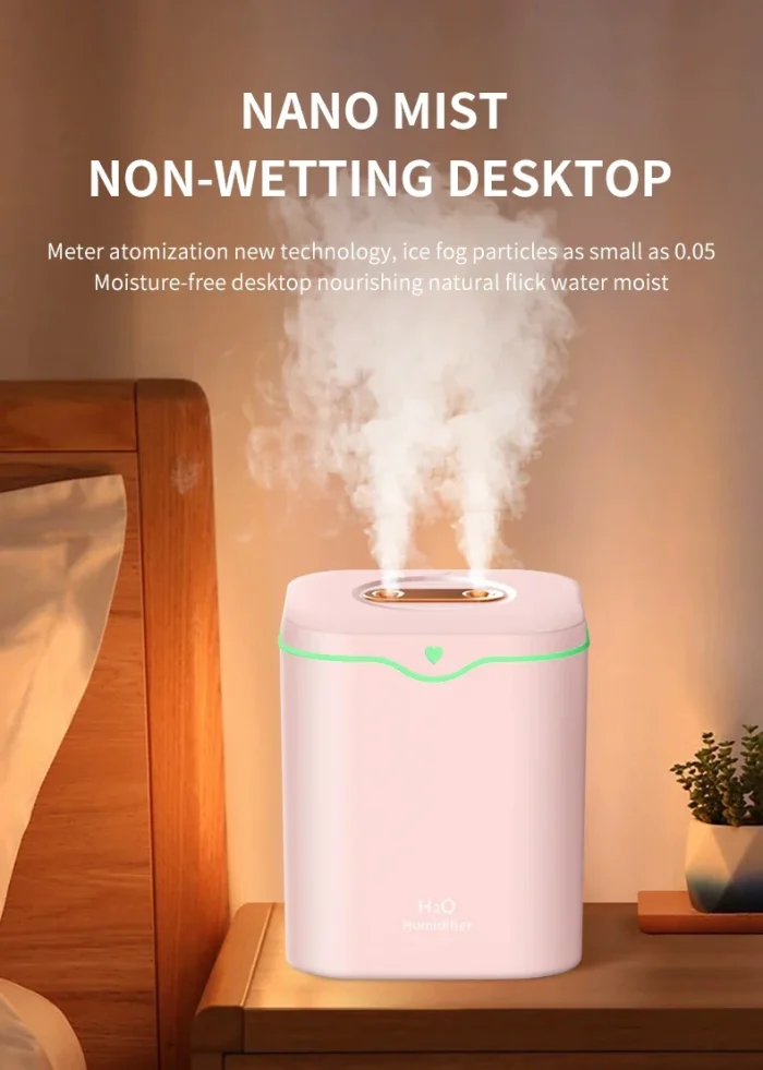 Xiaomi 2000ML USB Air Humidifier Double Spray Port Essential Oil Aromatherapy Humificador Cool Mist Maker Fogger Purify for Home - Image 17