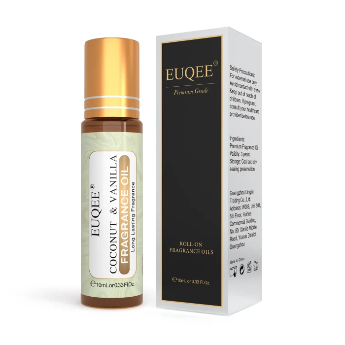 EUQEE 10ml Roller Smear Fragrance Oil For Women Fresh Line Coconut Vanilla Angel for Aromatherapy,Diy Soap,Candle making - Image 3
