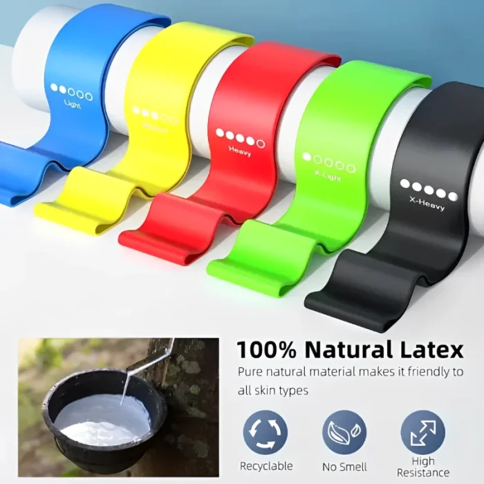 7Pcs Tpe Resistance Bands Fitness Set Rubber Loop Strength Training Workout Expander Yoga Gym Equipment Elastic Portable Pilates - Image 15
