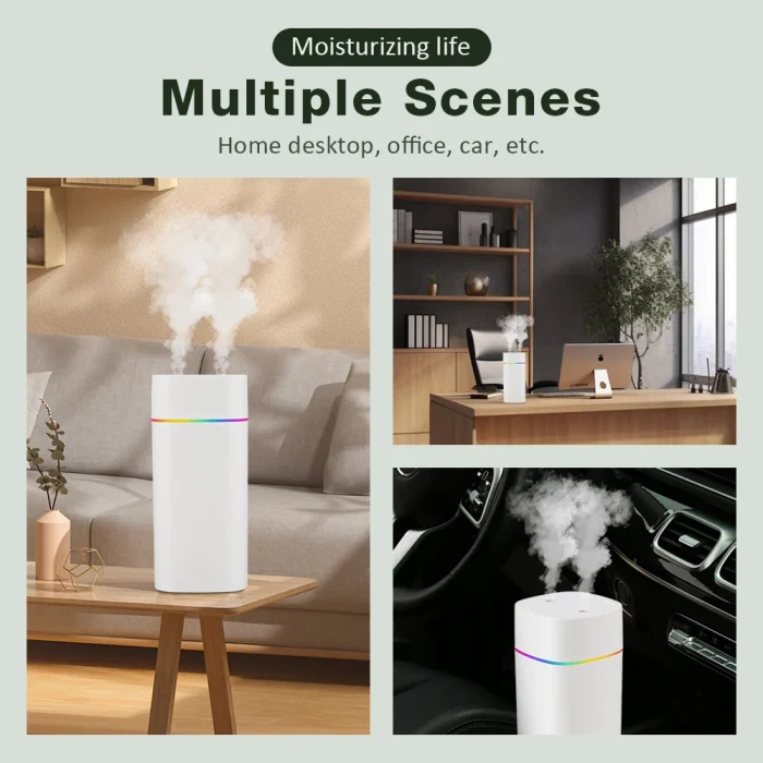 600ML Luminous Air Humidifier Double Spray Port Essential Oil Aromatherapy Humificador Cool Mist Maker Purify for Home Office - Image 5