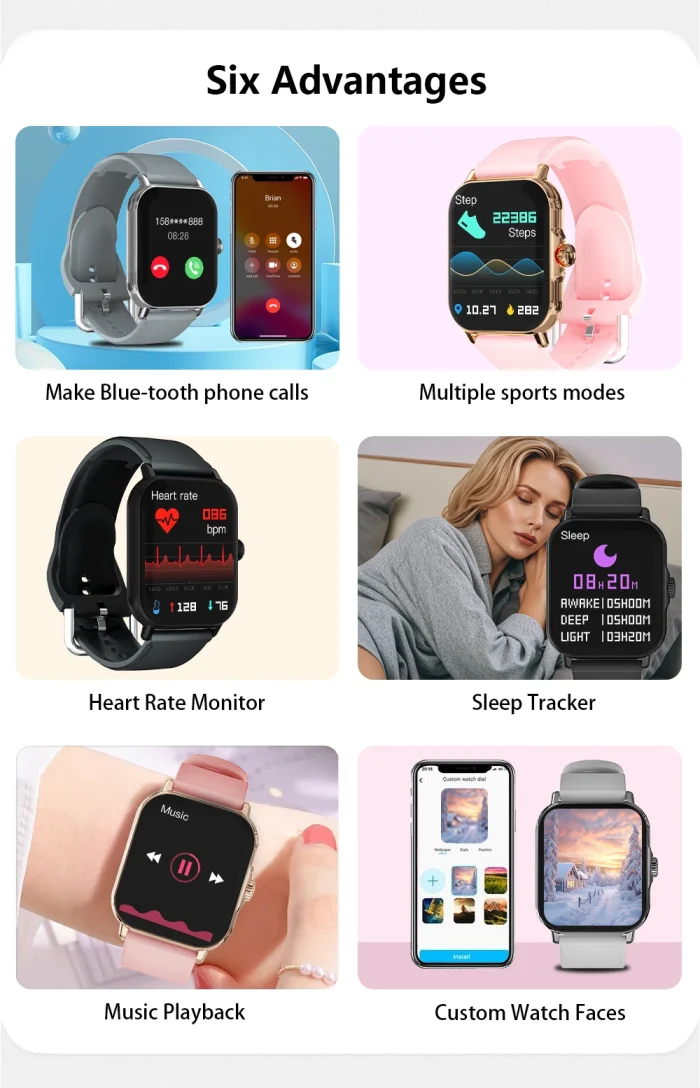LAXASFIT 2024 New Smart Watch For Men Women Gift Full Touch Screen Sport Fitness Watches BT Call Digital Smartwatch Wristwatch - Image 13