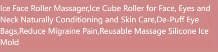 Ice Facial Roller Skin Care Beauty Lifting Contouring Tools Ice Cube Trays Ice Globe Balls Face Massager Skin Care Tool - Image 35
