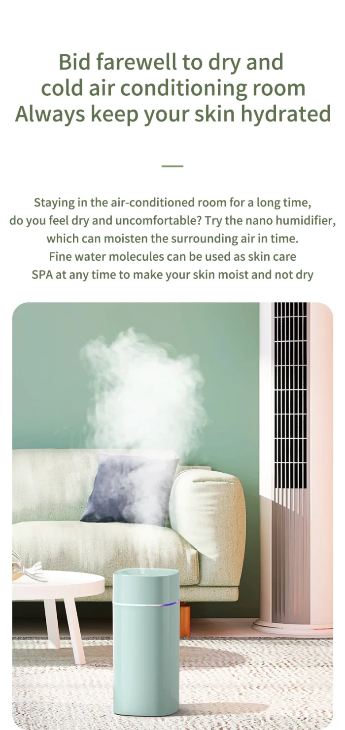 USB Air Humidifier Double Spray Port Essential Oil 600ml Aromatherapy Humificador Cool Mist Maker Fogger Purify for Home Office - Image 17