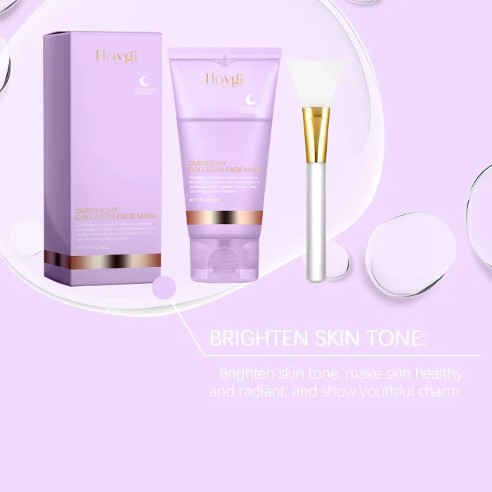 Collagen Overnight Wrapping Mask Fade Fine Lines Firming Deep Hydrating Replenishment Shrink Pores Brightening Korean Skin Care - Image 3