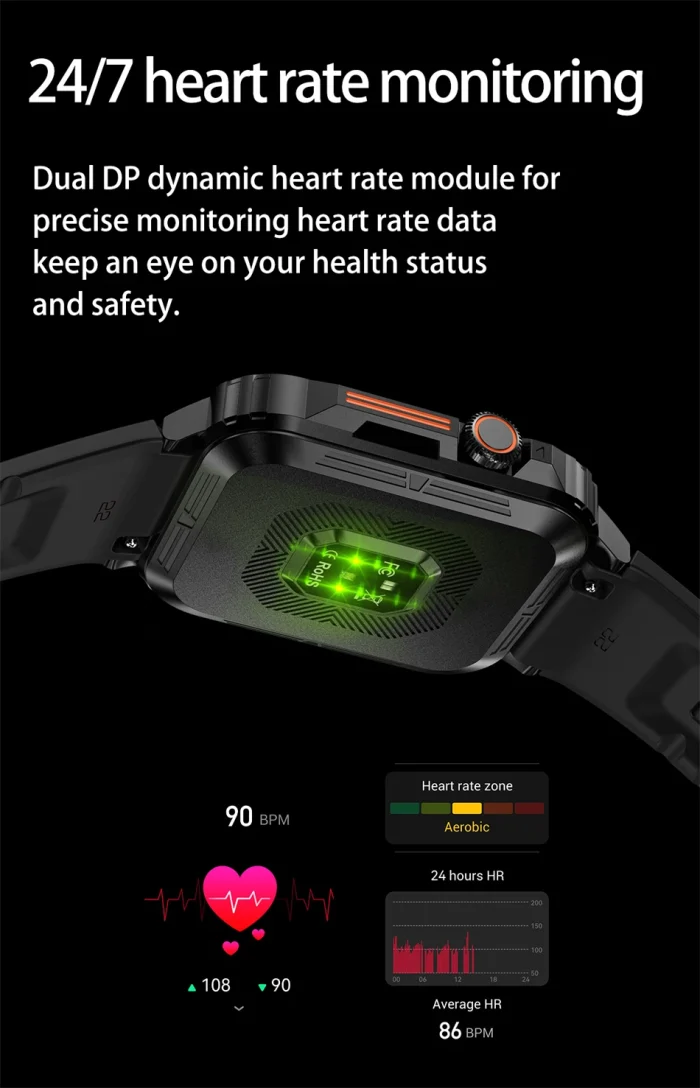 2024 New Smart Watch Men 1.95 Inches Bluetooth Call IP68 Waterproof Sport Mode Health monitoring Smartwatches For Huawei Xiaomi - Image 22