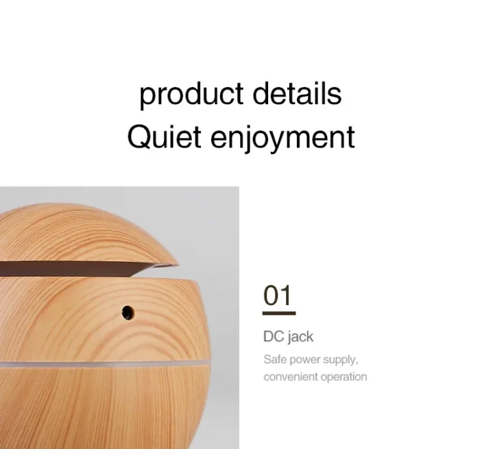 USB Ultrasonic Cool Mist Sprayer Essential Oil Fragrance Mini Home Wood Grain Air Humidifier Electric Air Aroma Diffuser Purifie - Image 10