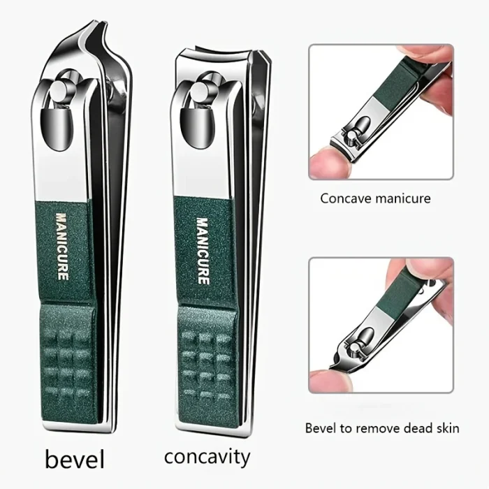 New 6 Pcs Portable Luxury Manicure Sets Pedicure Kits Bright Black Nail Clipper Set Personal Care Tools Eyebrow Scissors - Image 4