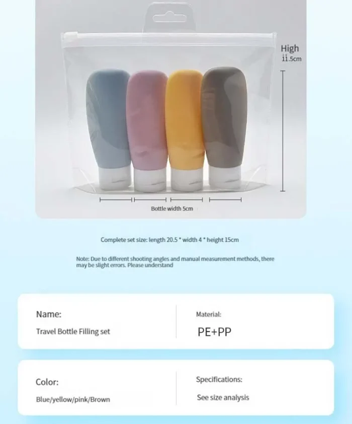 Morandi Tube Squeeze Bottle Portable Skin Care Products Dispensing Ottle Lotion Hand Cream Body Wash Travel Set Fill Empty - Image 12