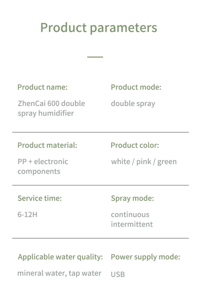 USB Air Humidifier Double Spray Port Essential Oil 600ml Aromatherapy Humificador Cool Mist Maker Fogger Purify for Home Office - Image 27