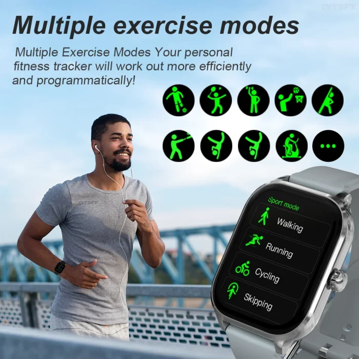 LAXASFIT 2024 New Fashion Smart Watch Heart Rate Monitor Sports Fitness Watch Waterproof Voice Call Smart Watch for Android IOS - Image 3