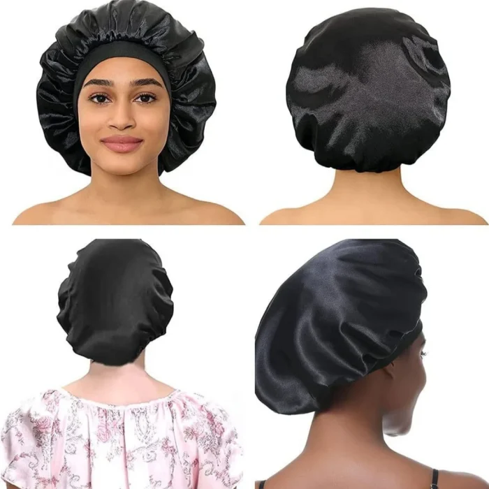 Shower Cap Hairdressing Hair Care Hat High Elasticity Monthly Shower Cap Female Nursing Satin Sleeping Cap - Image 5