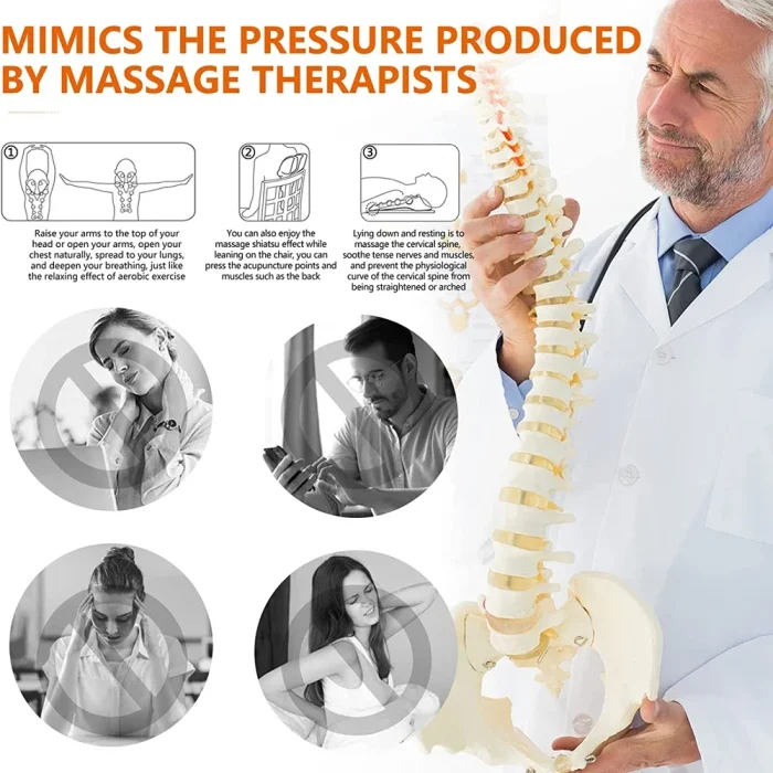 Neck and Shoulder Relaxer with Upper Back Massage Point, Cervical Traction Device Neck Stretcher for TMJ Pain Relief and Spine - Image 23