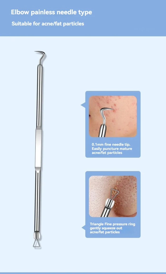 11Pcs Ingrown Hair Tweezers Acne Blackhead Removal Needles Black Dots Cleaner Pore Cleaner Deep Cleansing Face Skin Care Tools - Image 18