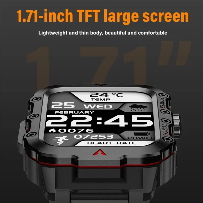 LAXASFIT 2024 New LED Men's Smartwatch Bluetooth Talking Smartwatch Multi Sport Mode Health Monitoring Smart Watch - Image 3