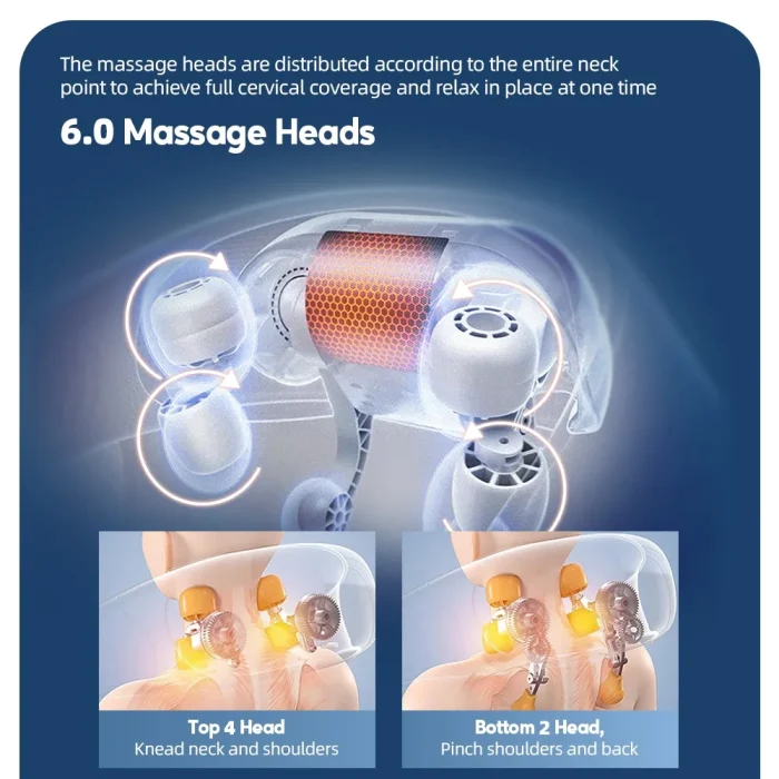 20W Wireless Trapezius Massager Neck And Shoulder Kneading Massager Neck And Back Massager Shawl Neck Cervical masajeador - Image 16