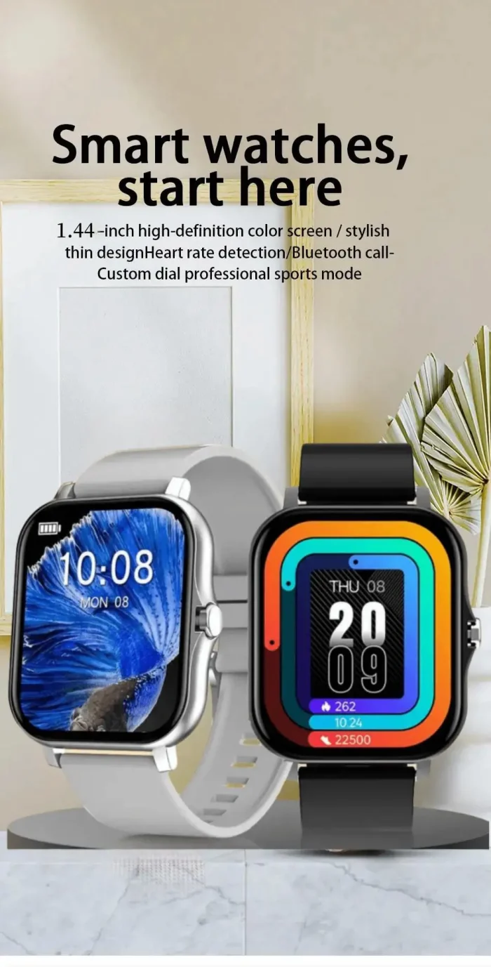 2024 Smart Watch Android Phone 1.44'' Inch Color Screen Bluetooth Call Blood Oxygen/Pressure Monitoring Smart Watch Women Men - Image 11