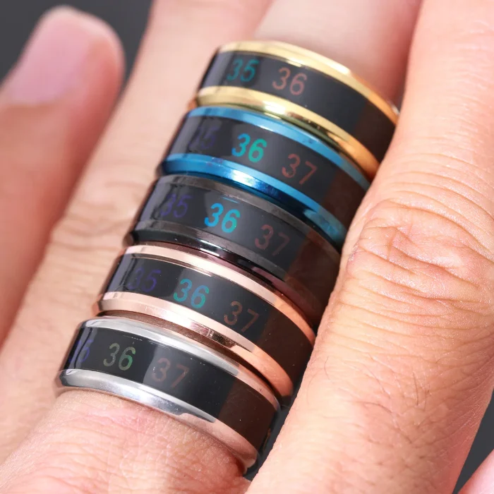 Temperature Ring Titanium Steel Mood Emotion Feeling Intelligent Temperature Sensitive Ring for Women Men Waterproof Jewelry - Image 16