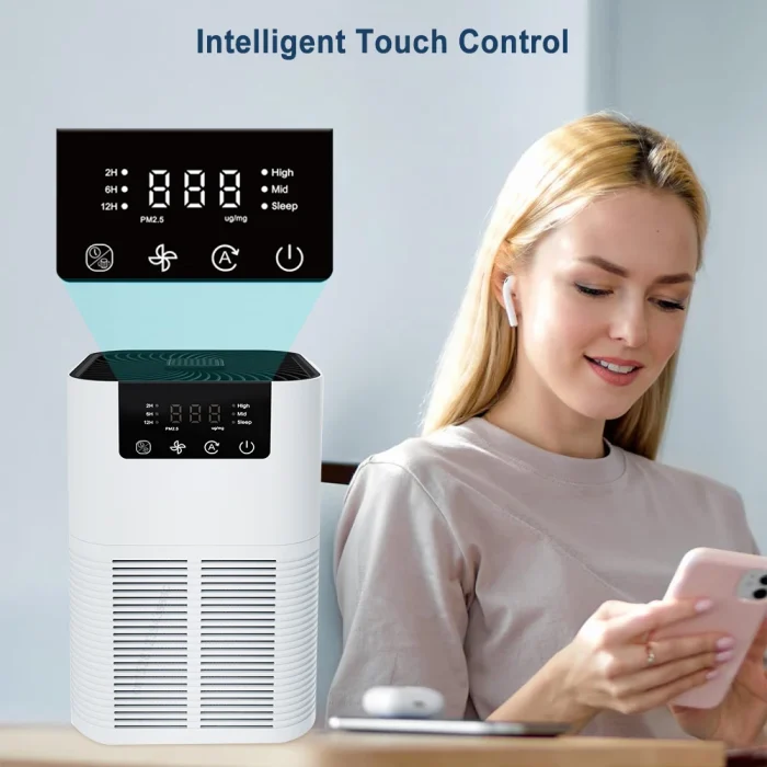 Air Purifier Smoke Odor Negative Ion Generator with Aromatherapy Air Cleaner for Household HEPA Filter Efficient Purifying Air - Image 14
